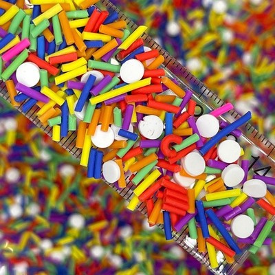 Rainbow Birthday Confetti Polymer Clay Sprinkle Mix (NOT EDIBLE) D11-12