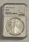 1999 Silver Eagle Dollar $1 - NGC MS 69