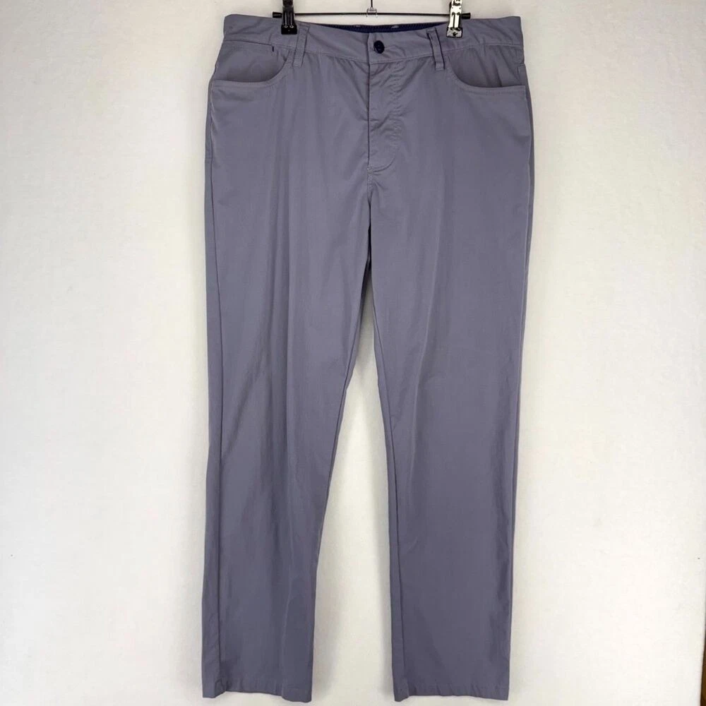 johnnie-o Prep-formance Mens Blue Pants Size 35 x 32