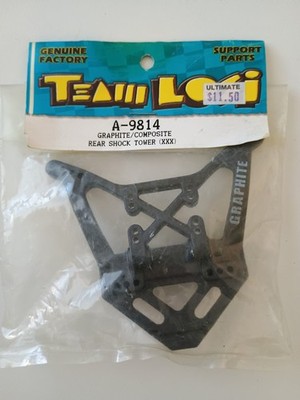 New Vintage RC Team Losi XXX CR BK2 Graphite Rear Shock Tower A - 9814