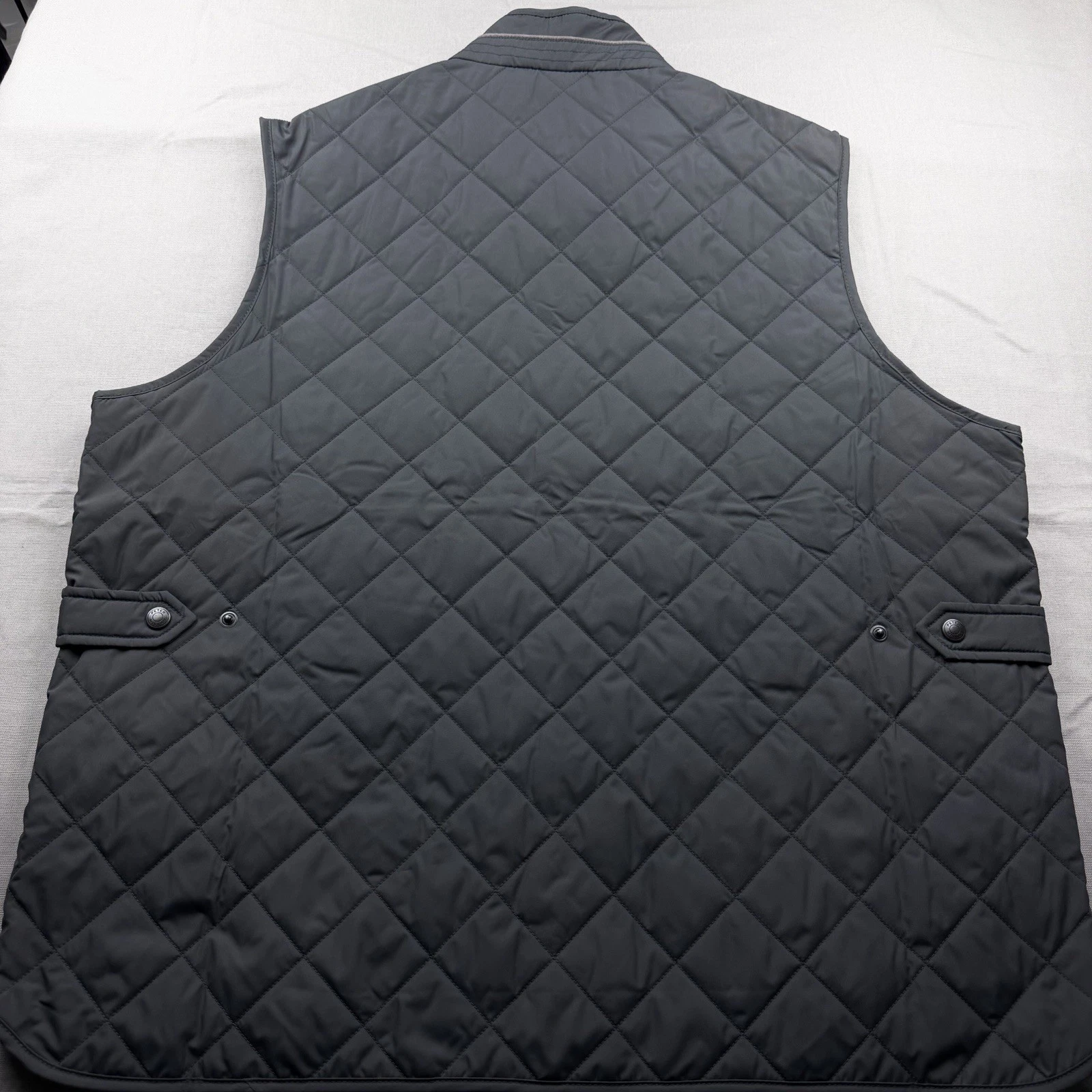 Peter Millar Crown Essex Full Zip Quilted Puffer Vest Jacket Iron Gray XL $245 - product detail image 8