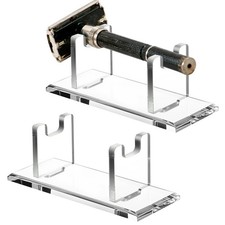 Fiwochic 2 Pcs Acrylic Men's Razor Stand Holder Safety clear
