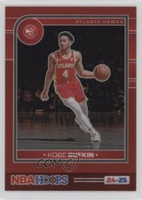 2024-25 Panini NBA Hoops Premium Red Prizm 95/99 Kobe Bufkin #87 4z8
