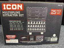Icon Multispline Extractor Set 25 Pc Xms-25 Bolt Nut Stud Screw Remover 58699 Icon Multispline Extractor Set 25 Pc Xms-25 Bolt Nut Stud Screw Remover 58699