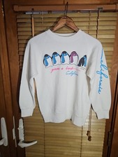 True Vintage 80s 1987 California Cute Funny Art Tee Crewneck Sweatshirt Men's S