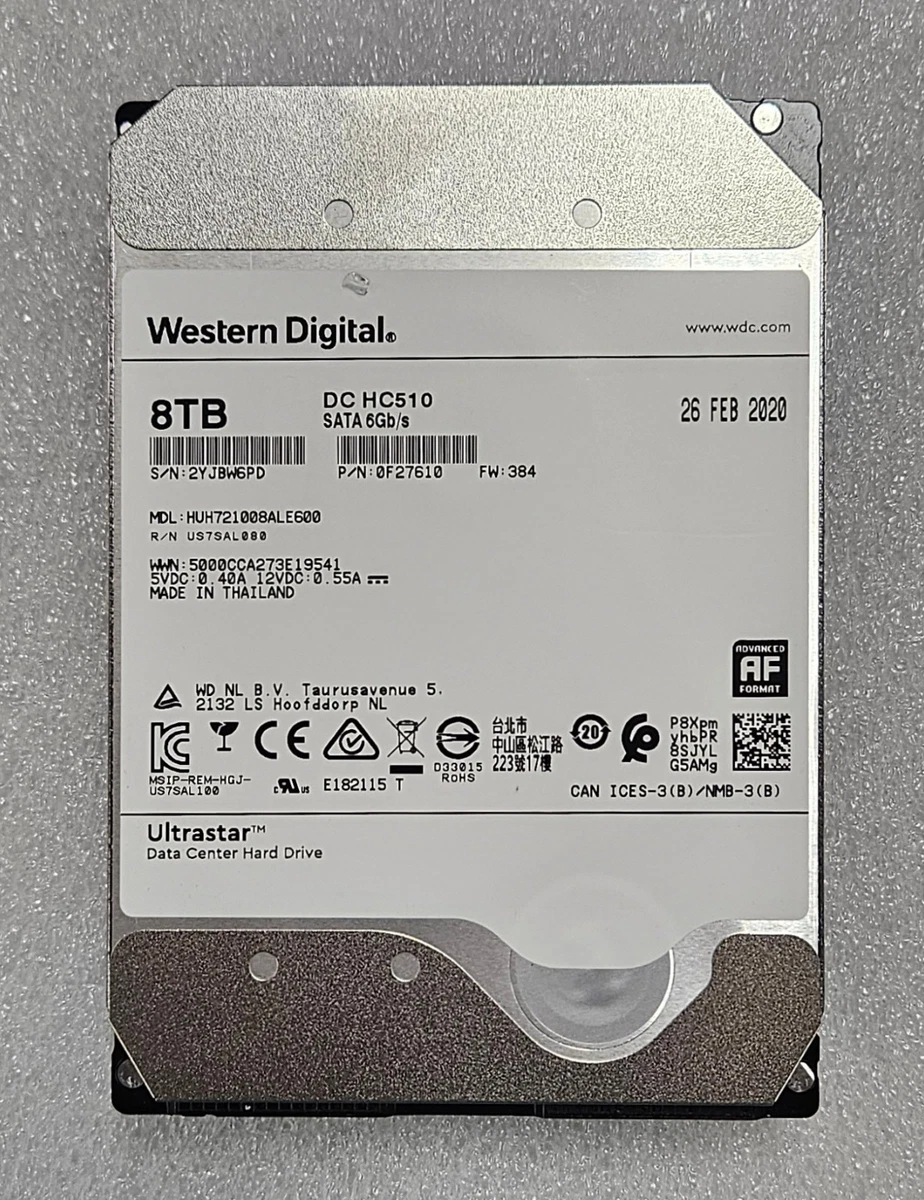 Western Digital SATA III 8 TB Internal Hard Disk Drives for sale