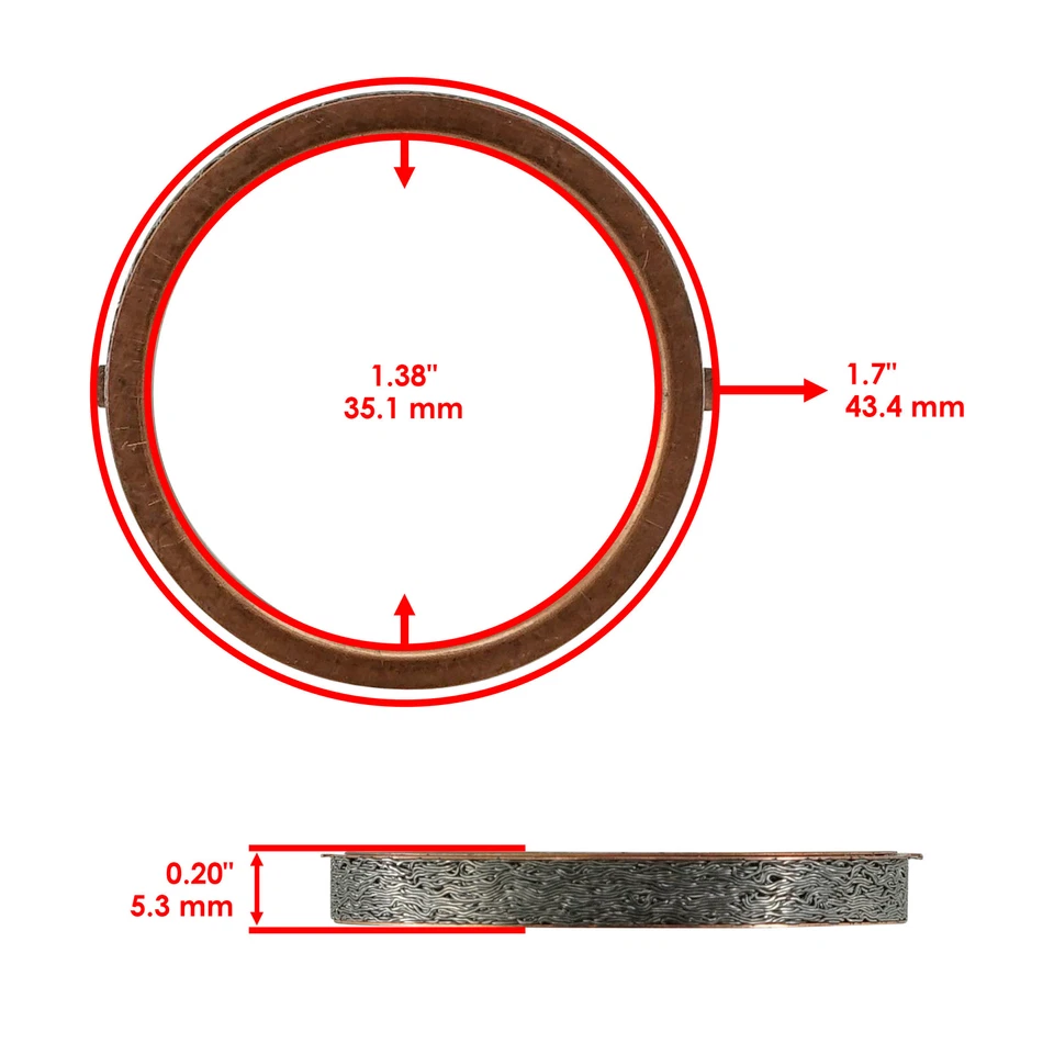 4 juntas de tubo silenciador de escape para Suzuki GSX-R750 GSXR750 1996-2009 2013-2022 Foto 2 de 4