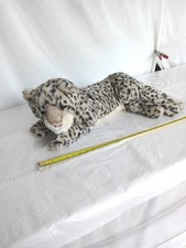 1988 Plush Snow Leopard 24" Large Vintage Chrisha Korea EUC