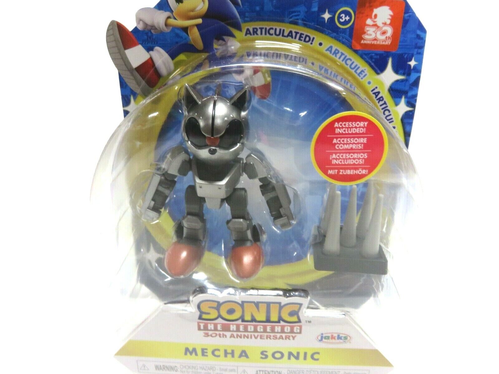 Sonic the Hedgehog 30th Anniversary 4 Mecha Sonic Figure Jakks Pacific