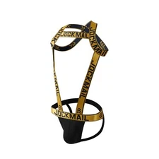 Mens Harness Sport Shoulder Strap with Mens Jock Strap Fitness One-piecs Mens...