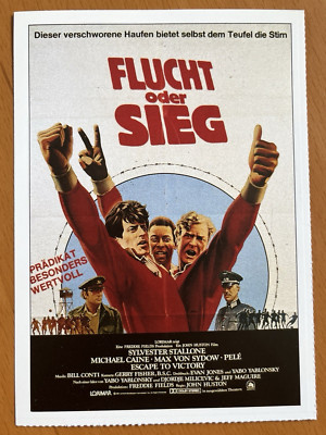 Flucht oder Sieg - Filmkarte Filmplakatkarte Cinema - Sylvester Stallone Pele