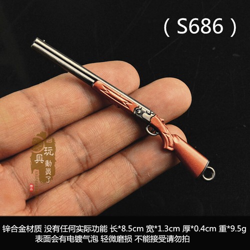Mini gun model 98k carbine AWP sniper AK47 alloy keychain pendant soldier access - Picture 39 of 47