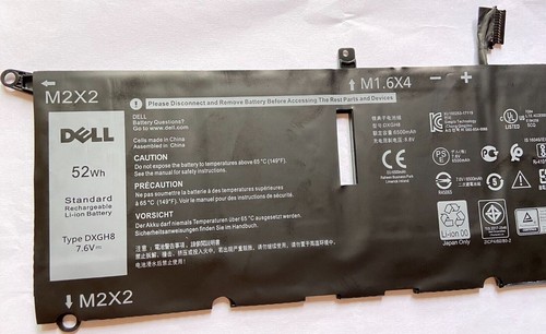 Genuine DXGH8 Battery fr Inspiron D1705G 0H754V H754V XPS 13 9370 9380 9370 2018 - Picture 5 of 6