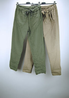 ITALY Joggpants Hose mit Naht Taupe / Khaki - cool, trendig und schick - NEU!