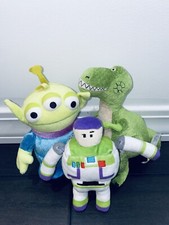 Disney Store Toy Story Plush Lot Buzz Lightyear Alien Rex Dinosaur Crossy Road E