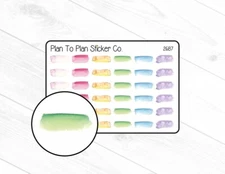 2687~~Watercolor Swooshes Planner Stickers.