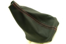 Fits 89-93 Nissan Silva 240sx Synthetic Leather Manual Shift Boot Red Stitch