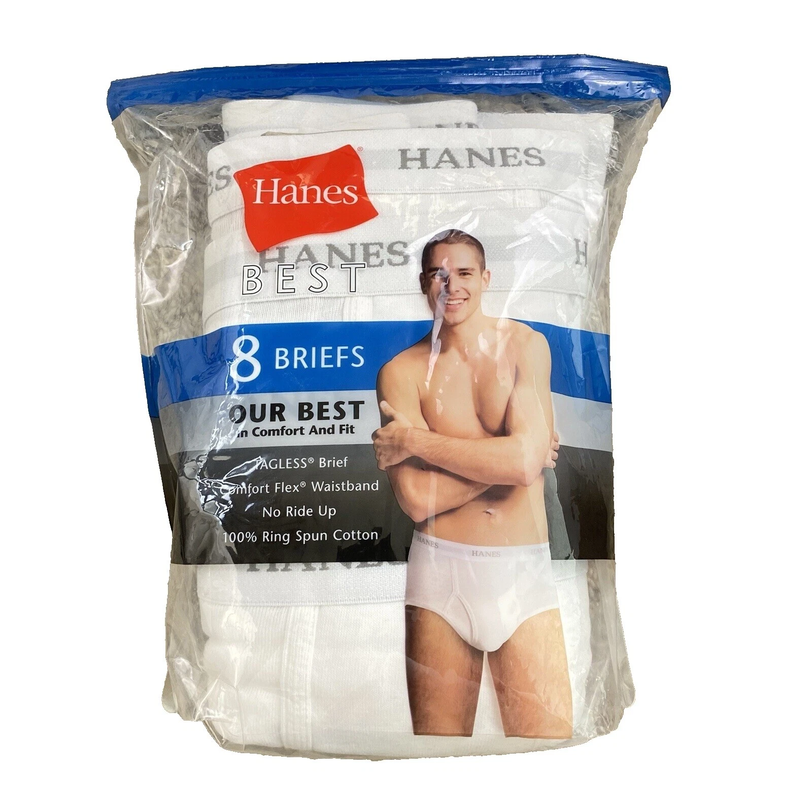 Regular Size XL Brief Hanes Cotton Underwear for Men