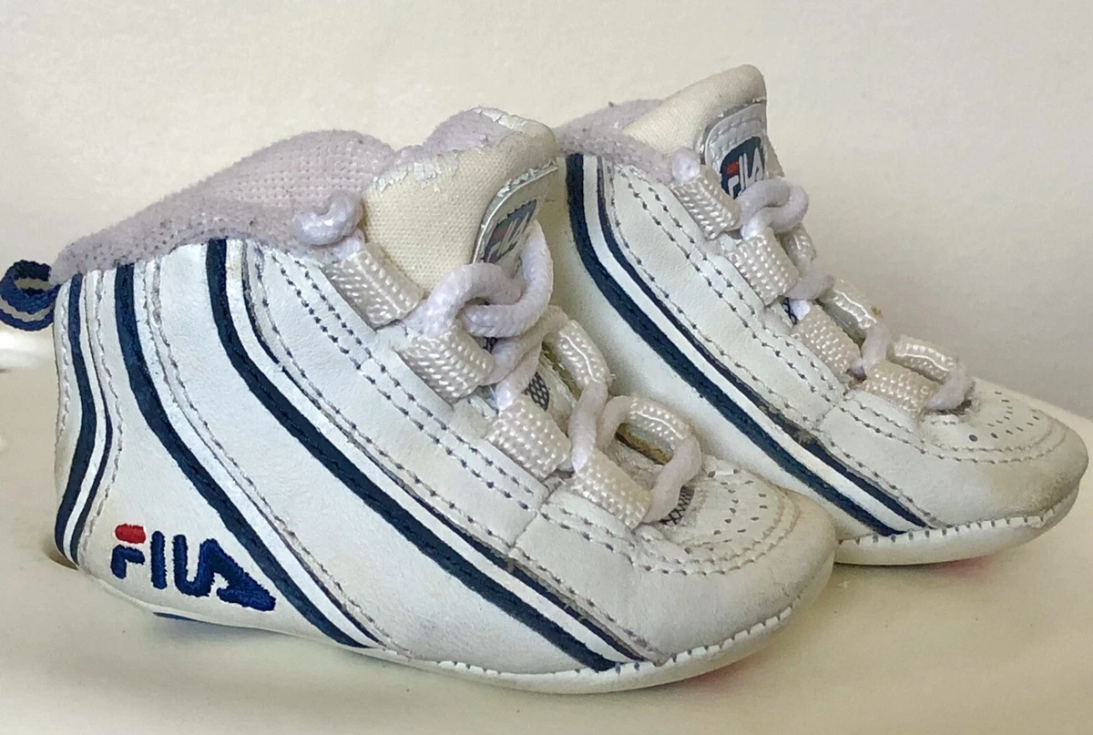 NEW VINTAGE 90 s JERRY STACKHOUSE 1996 OG FILA STACK 1 BABY INFANT CRIB SHOES 2