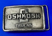 Oshkosh Trucks Semi Drivers Advertising Belt Buckle by Winters Associates