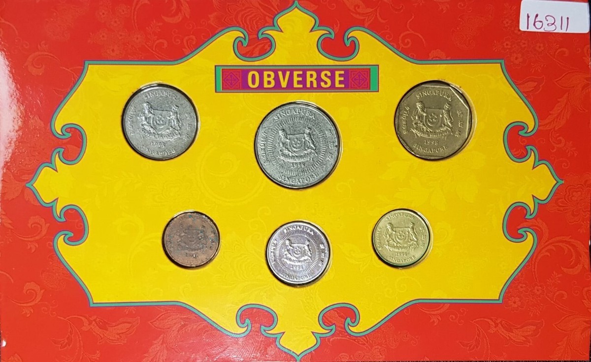RARE 1998 SINGAPORE 1,5,10,20,50Cent & $1Dollar Coin Set RARE 1998 SINGAPORE 1,5,10,20,50Cent & $1Dollar Coin Set