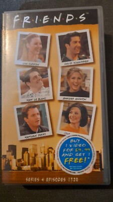 VHS CASSETTE:  FRIENDS!  -  SERIES 4 - EPISODES 17-20 