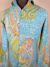 Hawes & Curtis Mens Long Sleeved Floral Shirt Size Medium Slim Fit 