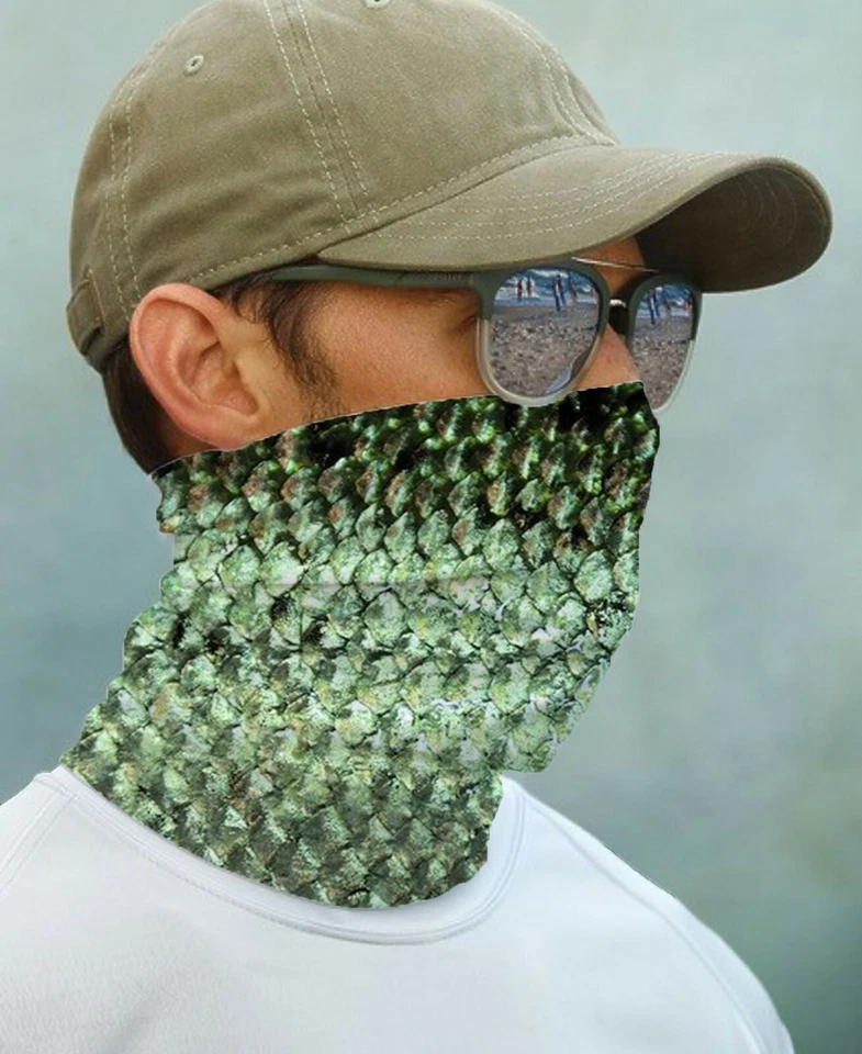 PARAGON SUN GAITER Fish Scales UPF 50+ UV Protecter Fishing Sport Outdoor Face Neck Mask