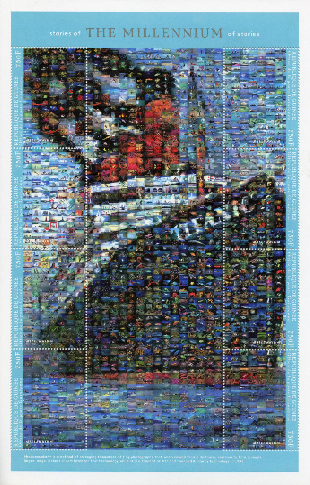 Guinea-Conakry- Titanic Sheetlet of 8 MNH - Photomosaic