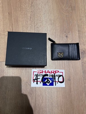 Pinko 100251-A0F1-Z99Q Airone Kreditkartenetui Schafsleder schwarz leather