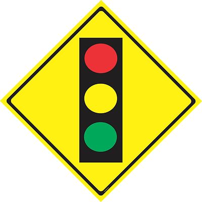 TRAFFIC LIGHT AHEAD / WARNING SIGN / CAUTION SIGN / ROAD SIGNS, room decor | eBay