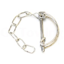 Genuine Ifor Williams Tipper Trailer Stainless Steel Lynch Pin & Chain – P1098