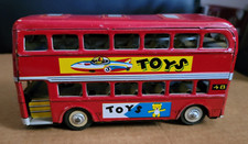 Vintage Metal Tin Friction TOYS Double Decker Bus MF 844