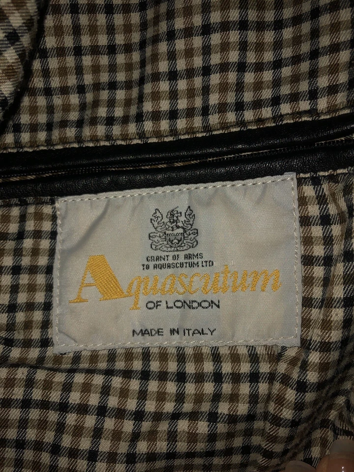 AQUASCUTUM size 12 leather jacket  - Image 4 of 4