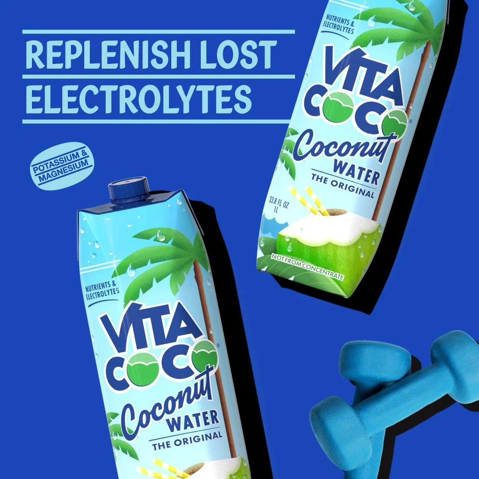 Vita Coco Coconut Water 33.8 Fl Oz Pack of 6 Natural Hydration Refreshing - Image 4 of 4