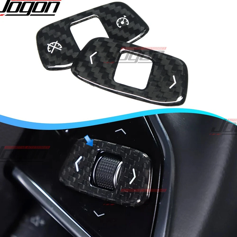 Real Carbon Steering Wheel Horn Button Cover For C8 Corvette Coupe HTC Z06 2020+ - Picture 1 of 10