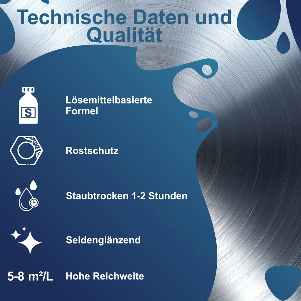Metallschutzlack 3 in 1 Rostschutzfarbe Metalllack Metallschutzfarbe Farbwahl - Bild 4 von 4