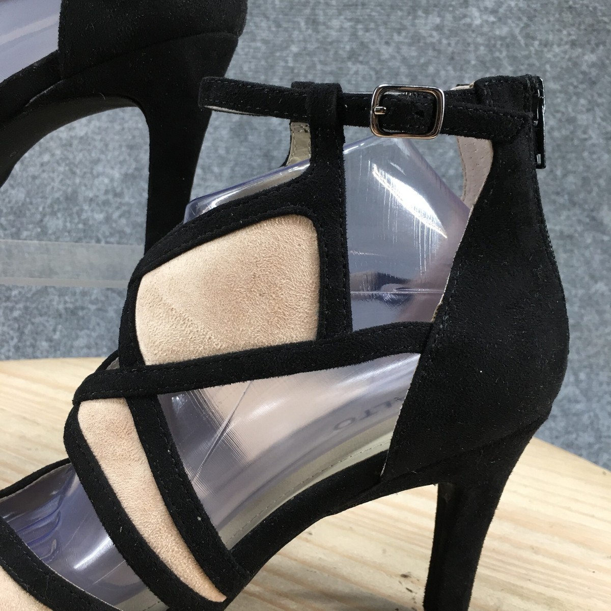 Rialto Heels Womens 9 M Ria Back Zip Dress Buckle Ankle