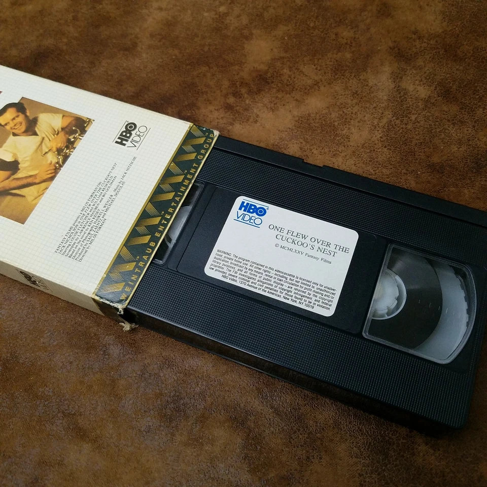 One Flew Over the Cuckoo's Nest VHS HBO Video Watermark RARE 1975 - Imagem 3 de 4