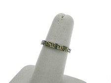Sterling Silver Band Ring with Greek Key Cut Out Design Size-6.5