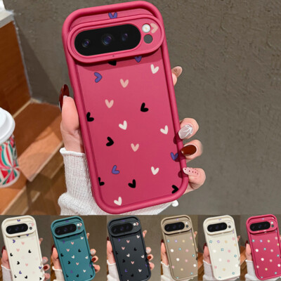 Schutz Hülle Für Google Pixel 9 8 Pro 8A 9 Pro XL Cute Herz Blumen Silikon Cover