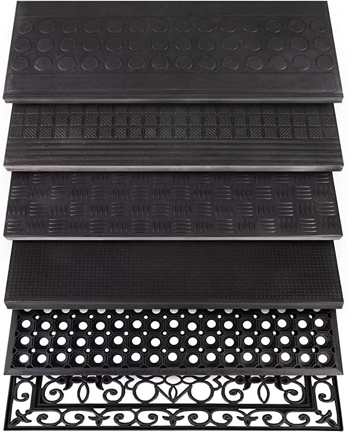 CASA PURA Tappetini per gradini in gomma tappetino per gradini in gomma per esterno tappetino antiscivolo poggiascale
