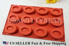 DIY 12-Cavity Oval Shaped Silicone Handmade Soap, Cake, Cookie, Chocolate Mold 
