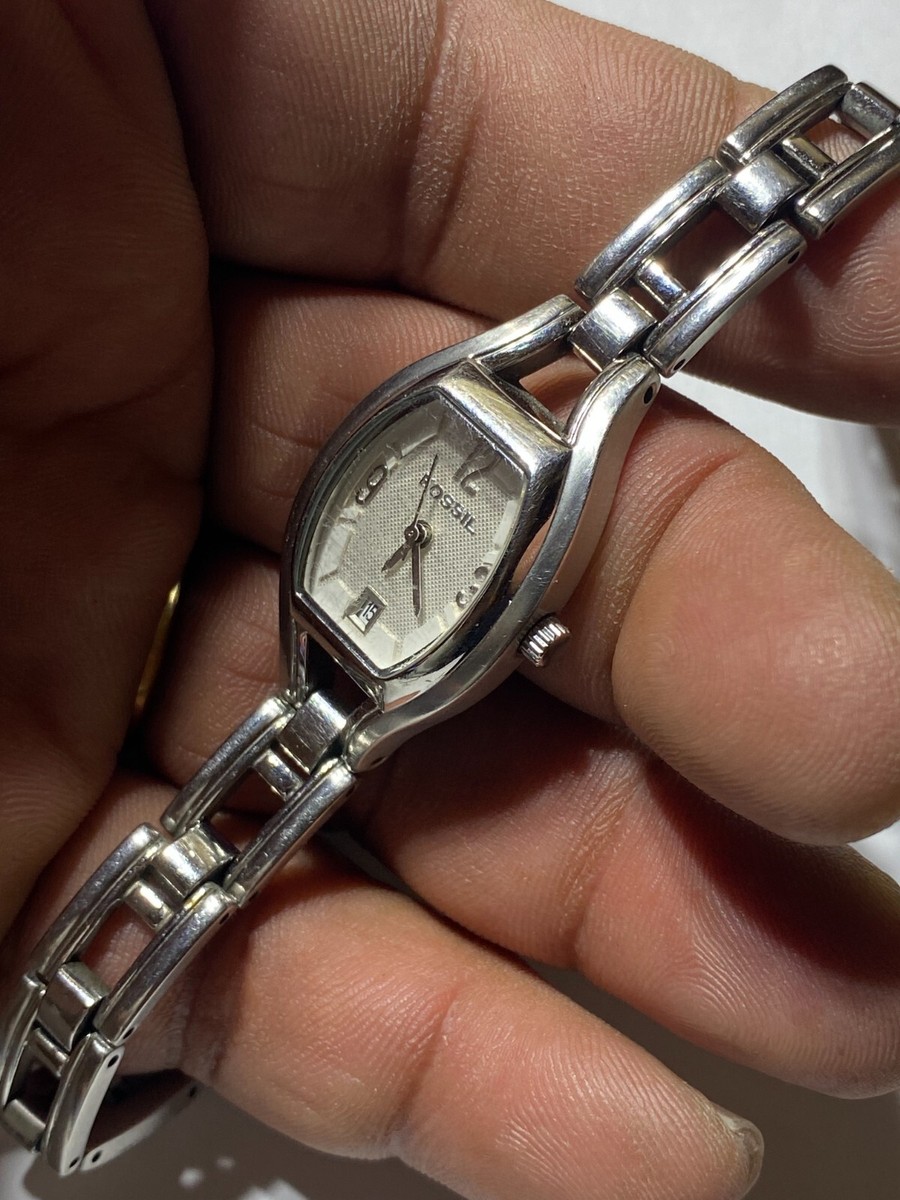 Montre femme fossil raquel à trois aiguilles avec date, en acier inoxydable, bicolore es5305 - montres-femme - edora