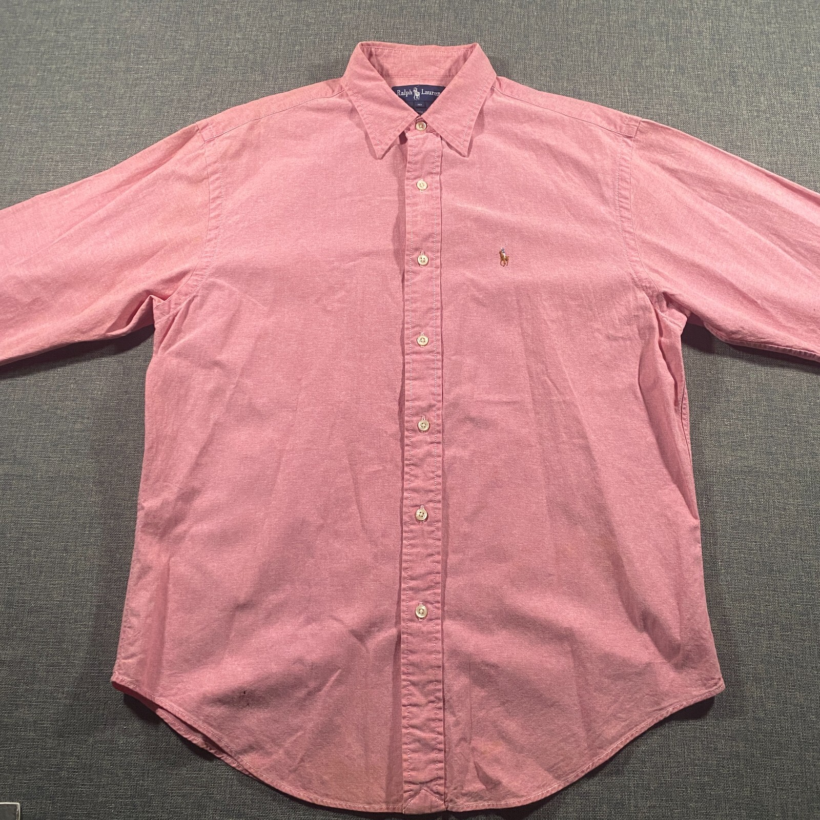 Ralph Lauren camicia manica corta con bottoni uomo 10 rosa (corral) carne pony