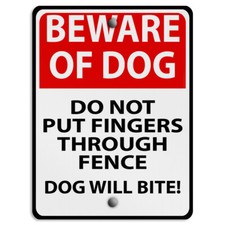 Aluminum Vertical Metal Sign Multiple Sizes Beware of Dogs Weatherproof Street