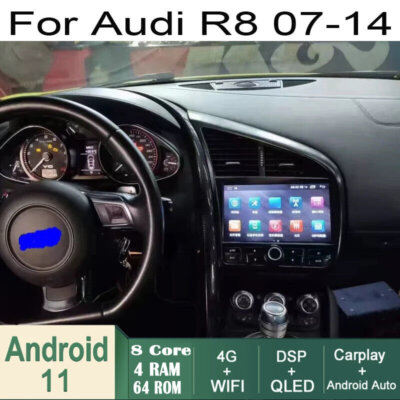 Car Multimedia Player Stereo Gps Radio Android Monitor Mmi For Audi R8 07~14