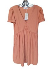 Mango Short Flowy Dress Orange (XSmall)