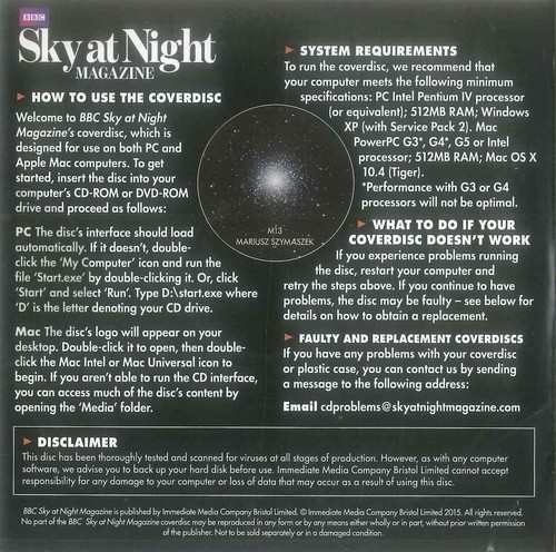 BBC Sky At Night Cd-Rom, Montre The Perseids, #123 August 2015, Windows, Mac - Photo 2/2