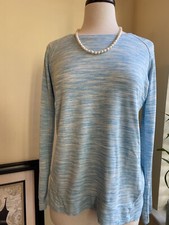 Champion Elite Top Women  s Size M Long Sleeves Sky Blue Super Soft